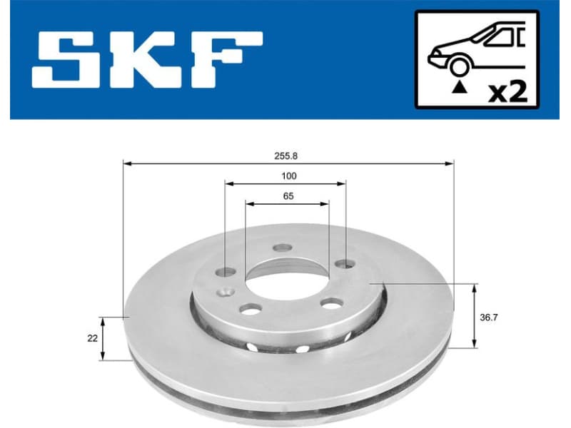 Brake Disc VKBD80003V2 - image 2