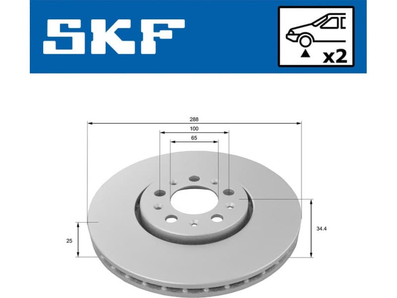 Brake Disc VKBD80074V2 - image 2