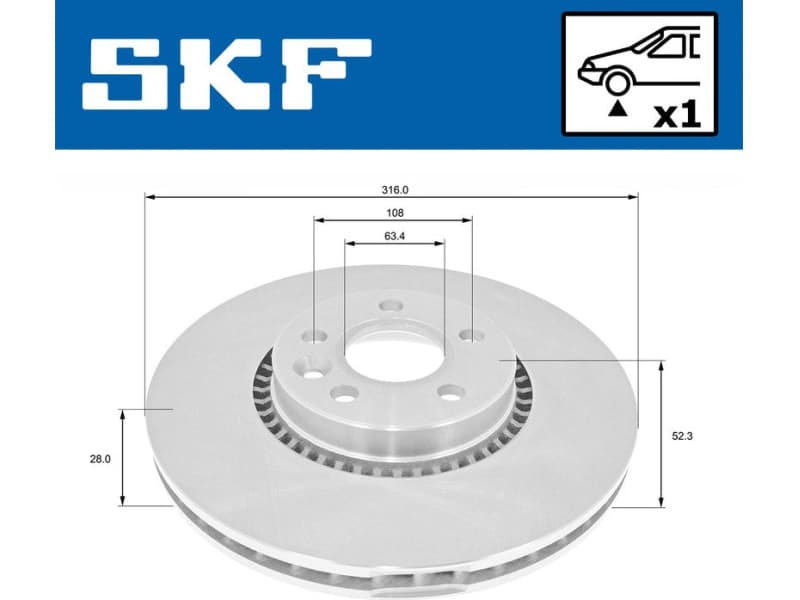Brake Disc VKBD80116V1 - image 2
