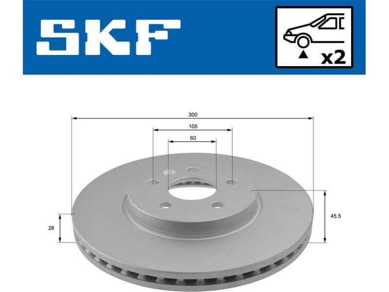 Brake Disc VKBD80221V2 - image 2