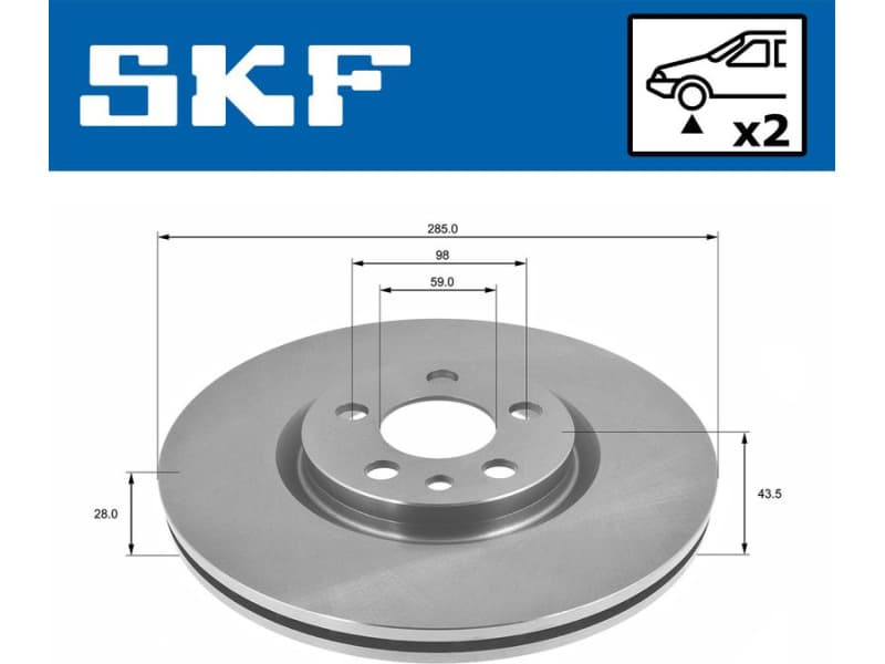 Brake Disc VKBD80208V2 - image 2