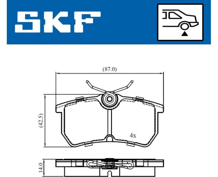 Brake Pad Set, disc brake VKBP90730 - image 2