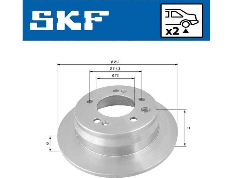 Brake Disc VKBD90186S2 - image 2