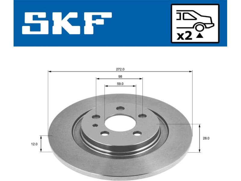 Brake Disc VKBD90247S2 - image 2