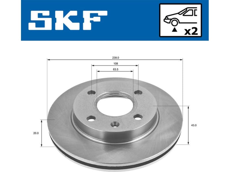 Brake Disc VKBD80073V2 - image 2