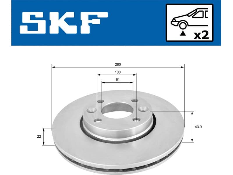 Brake Disc VKBD80004V2 - image 2