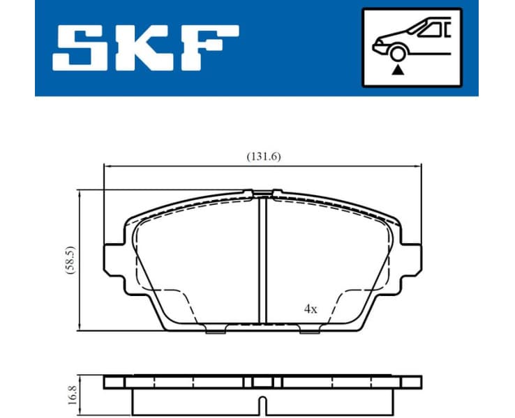 Brake Pad Set, disc brake VKBP81017 - image 2