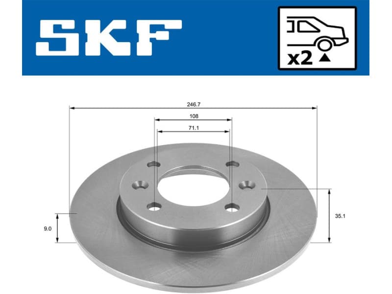 Brake Disc VKBD90188S2 - image 2