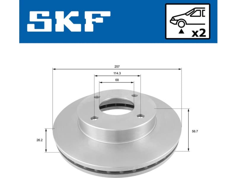 Brake Disc VKBD80300V2 - image 2