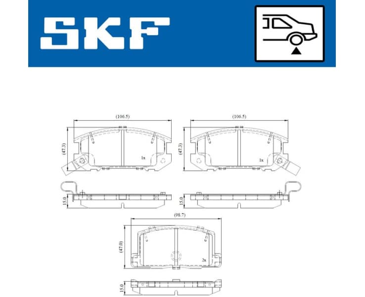 Brake Pad Set, disc brake VKBP91120A - image 2