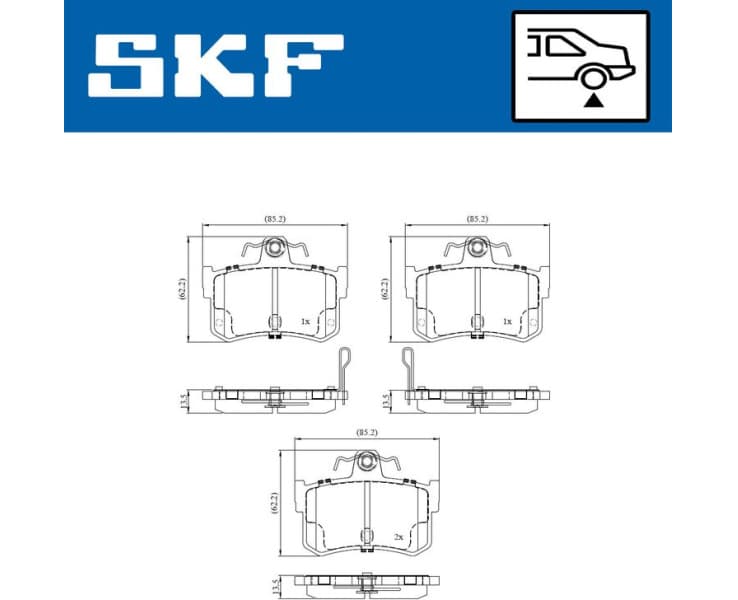 Brake Pad Set, disc brake VKBP91126A - image 2
