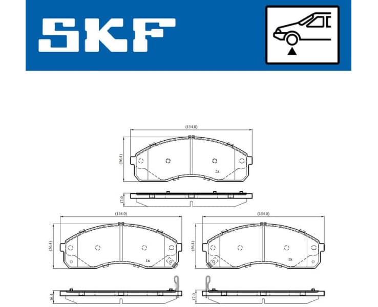 Brake Pad Set, disc brake VKBP81146A - image 2