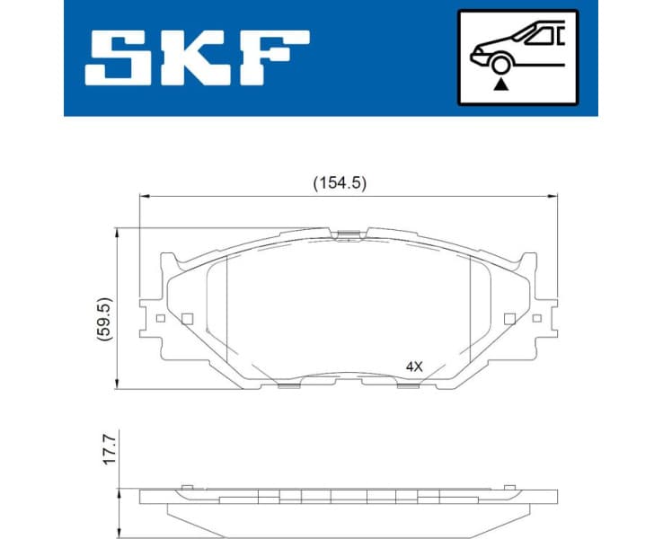 Brake Pad Set, disc brake VKBP80684 - image 2