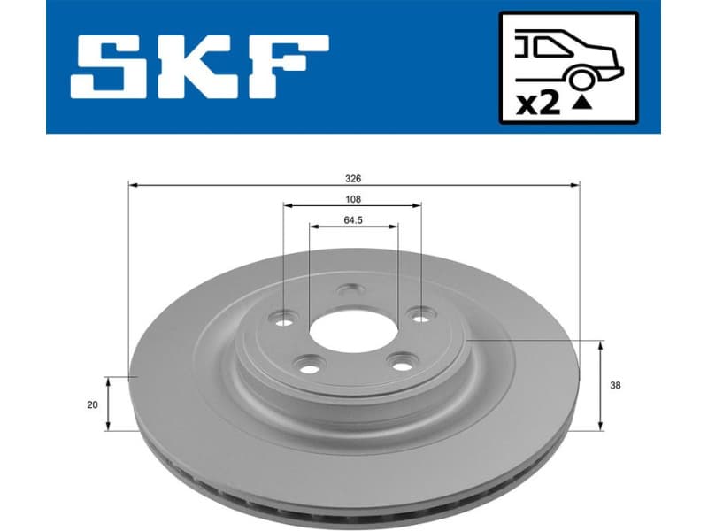 Brake Disc VKBD90327V2 - image 2