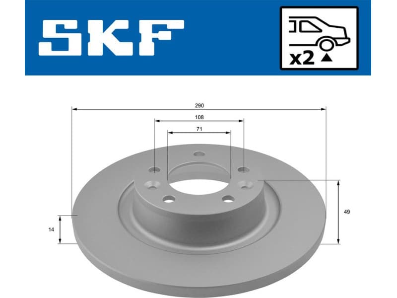 Brake Disc VKBD90034S2 - image 2