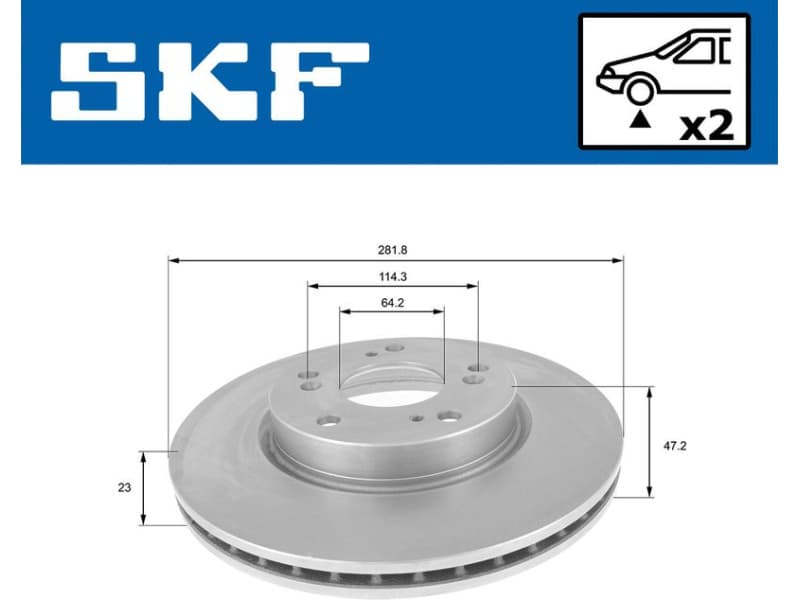 Brake Disc VKBD80095V2 - image 2