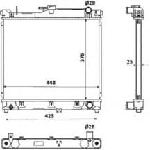 Radiator, engine cooling 53930