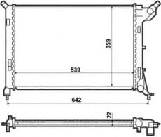 Radiator, engine cooling 53969