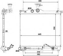 Radiator, engine cooling 58425