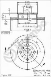 Brake Disc PRIME LINE 09.5084.24