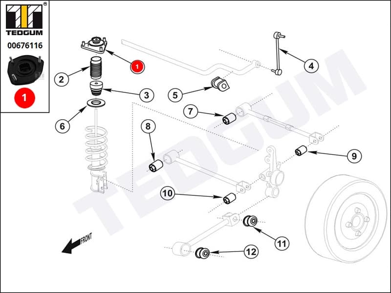 Suspension Strut Support Mount 00676116