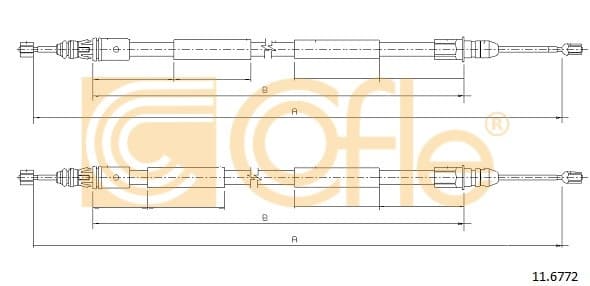 Cable Pull, parking brake 11.6772