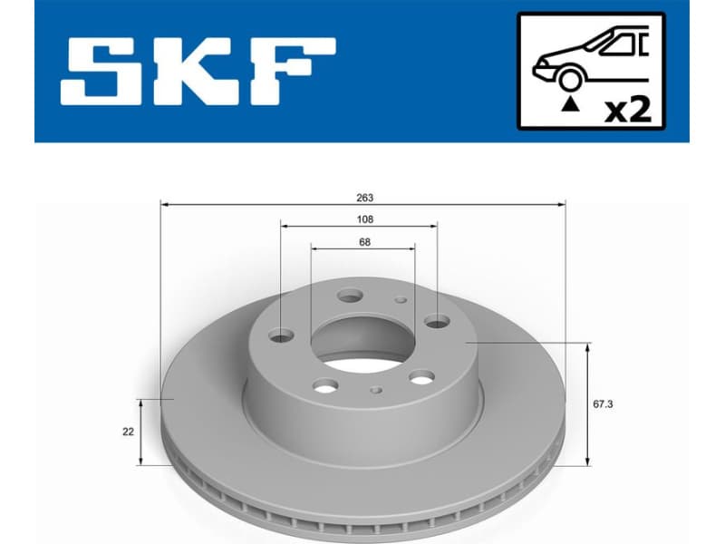 Brake Disc VKBD80231V2 - image 2