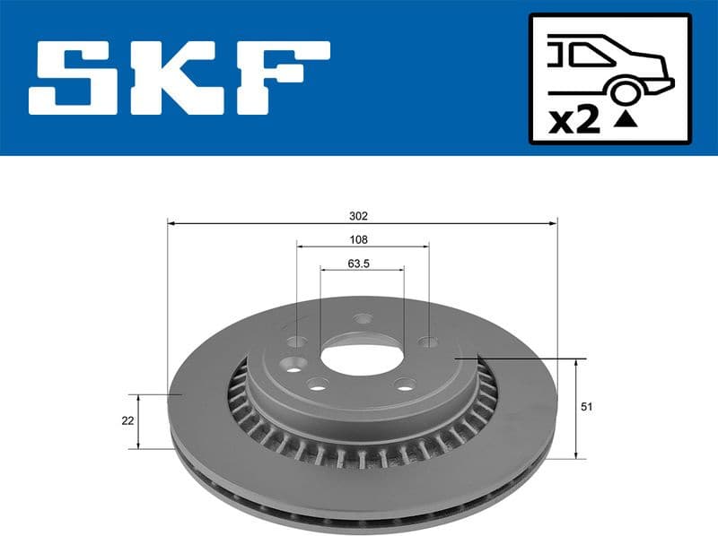 Brake Disc VKBD90084V2 - image 2
