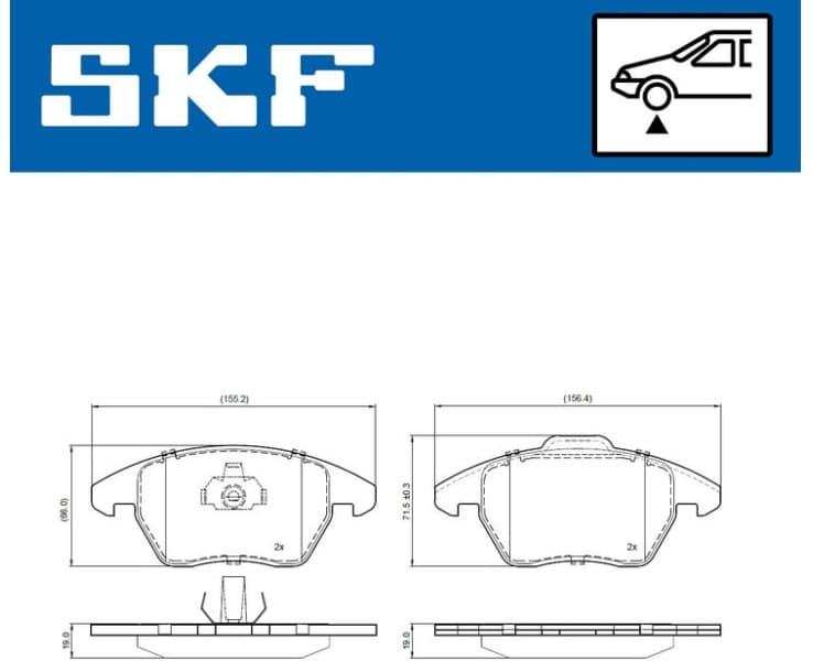 Brake Pad Set, disc brake VKBP80948 - image 2