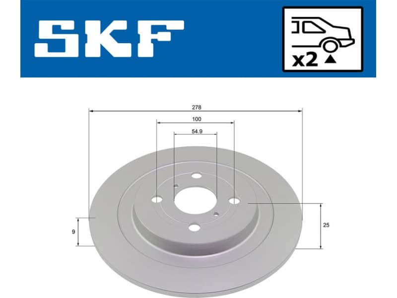 Brake Disc VKBD90260S2 - image 2