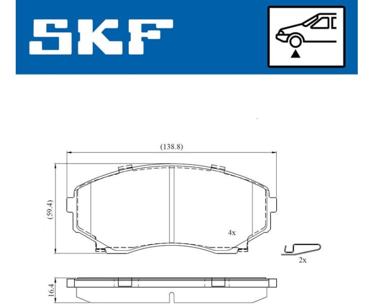 Brake Pad Set, disc brake VKBP80822A - image 2