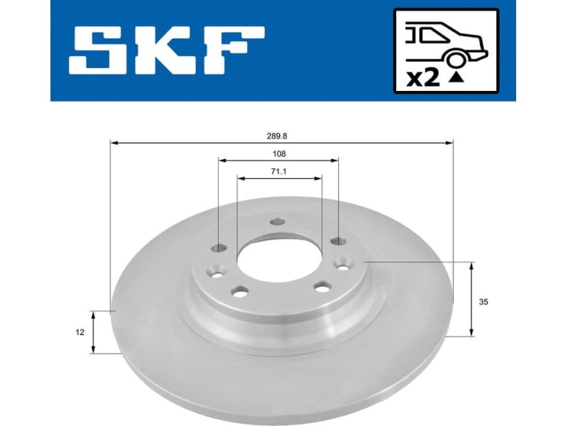 Brake Disc VKBD90022S2 - image 2