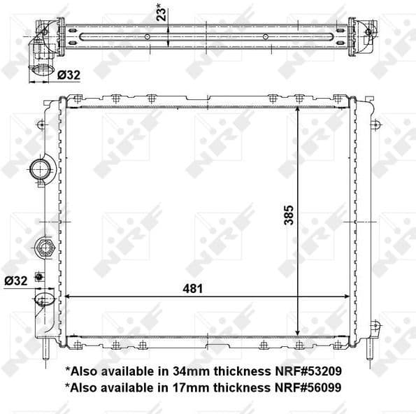 Radiator, engine cooling EASY FIT 56098