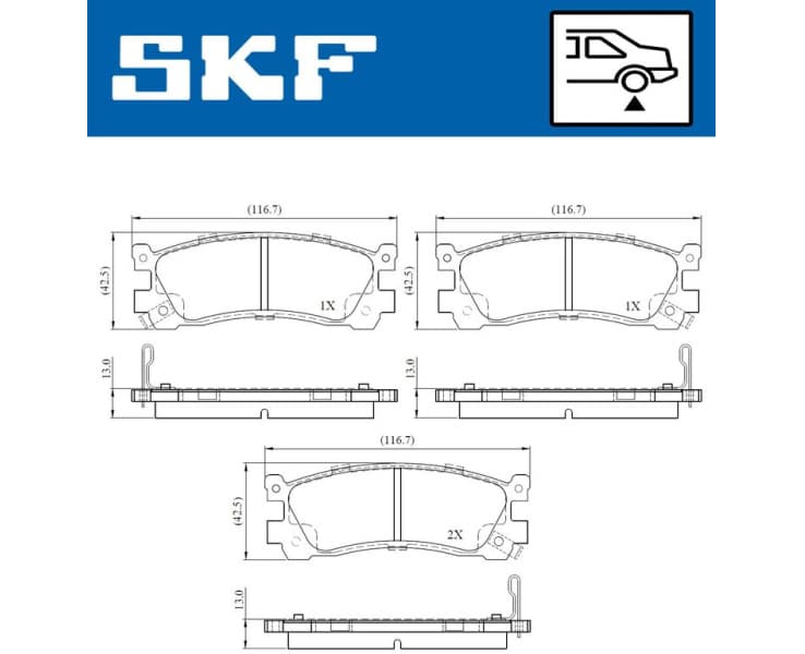 Brake Pad Set, disc brake VKBP90902A - image 2