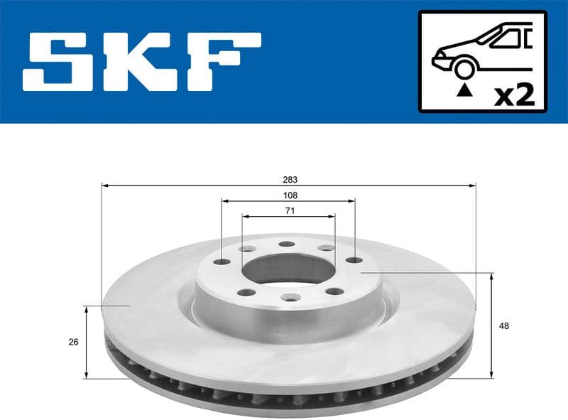 Brake Disc VKBD80049V2 - image 2
