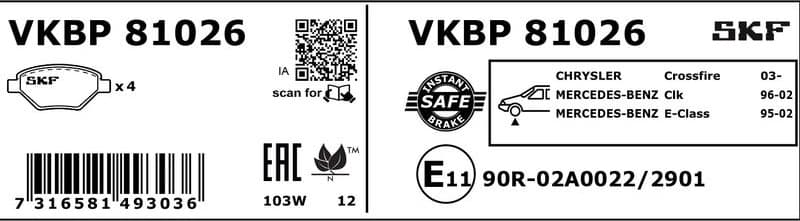 Brake Pad Set, disc brake VKBP81026 - image 3