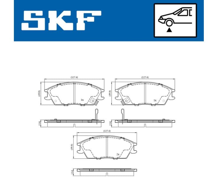 Brake Pad Set, disc brake VKBP80855A - image 2