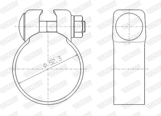 Clamping Piece, exhaust system 81988