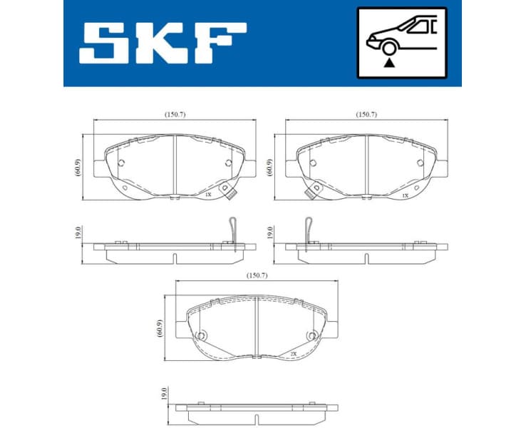 Brake Pad Set, disc brake VKBP80922A - image 2