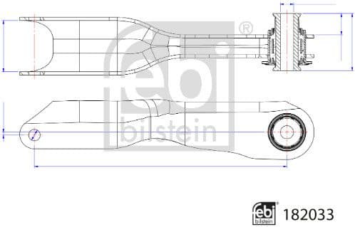 Control/Trailing Arm, wheel suspension 182033