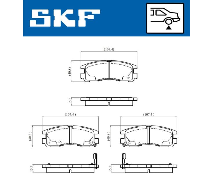 Brake Pad Set, disc brake VKBP90876A - image 2