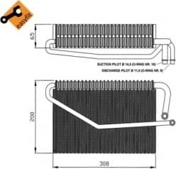 Evaporator, air conditioning EASY FIT 36122