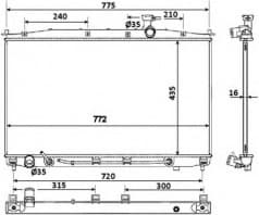 Radiator, engine cooling 53943