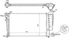 Radiator, engine cooling EASY FIT 54715