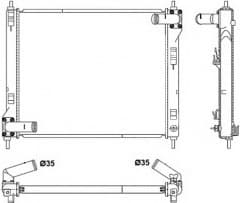 Radiator, engine cooling 53061