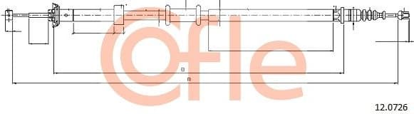 Cable Pull, parking brake 92.12.0726