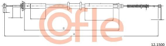Cable Pull, parking brake 92.12.1500