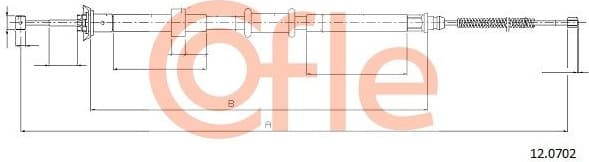 Cable Pull, parking brake 92.12.0702