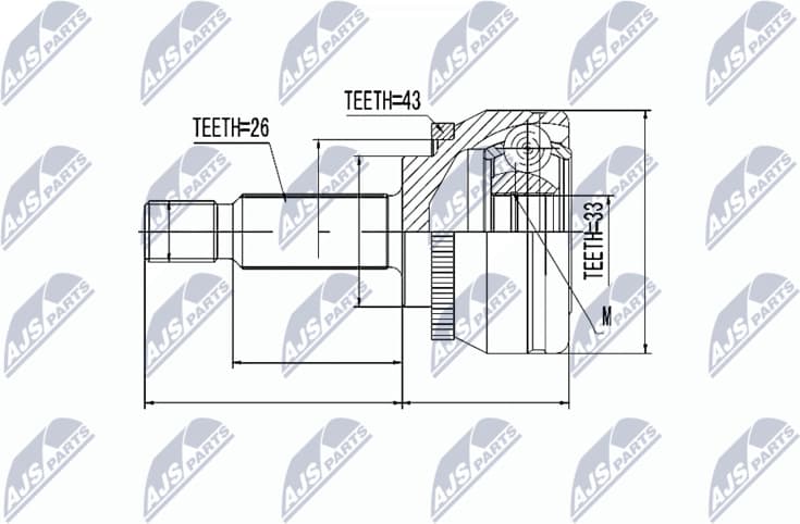 CV joint outer NPZ-MS-053