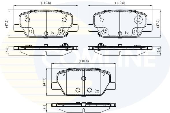 Brake pads rear CBP33297